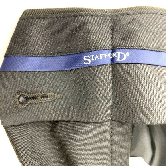 Stafford Men's Suit. Brown, Pin Striped. Pleated Pants. 42S Coat. 38 x 30 Pants. - Picture 10 of 12